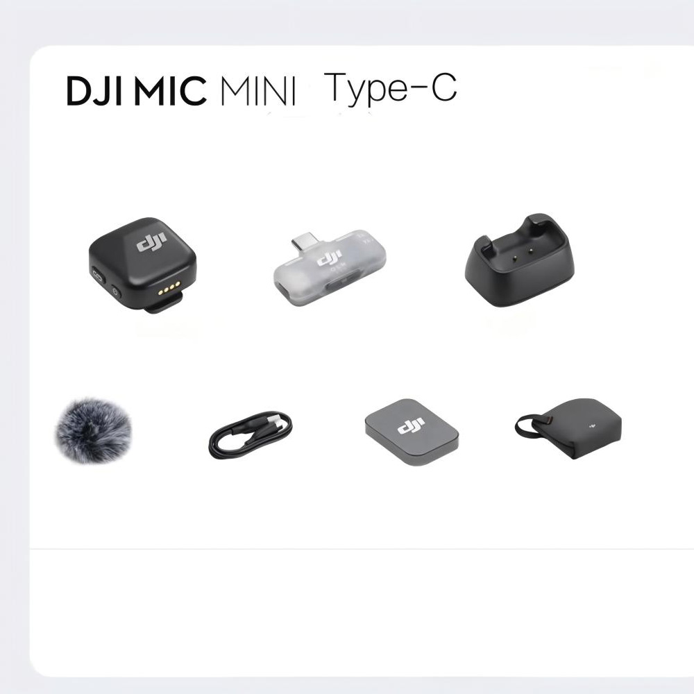 DJI Mic Mini Wireless Microphone 1 TX + 1 RX Wireless Receiver for