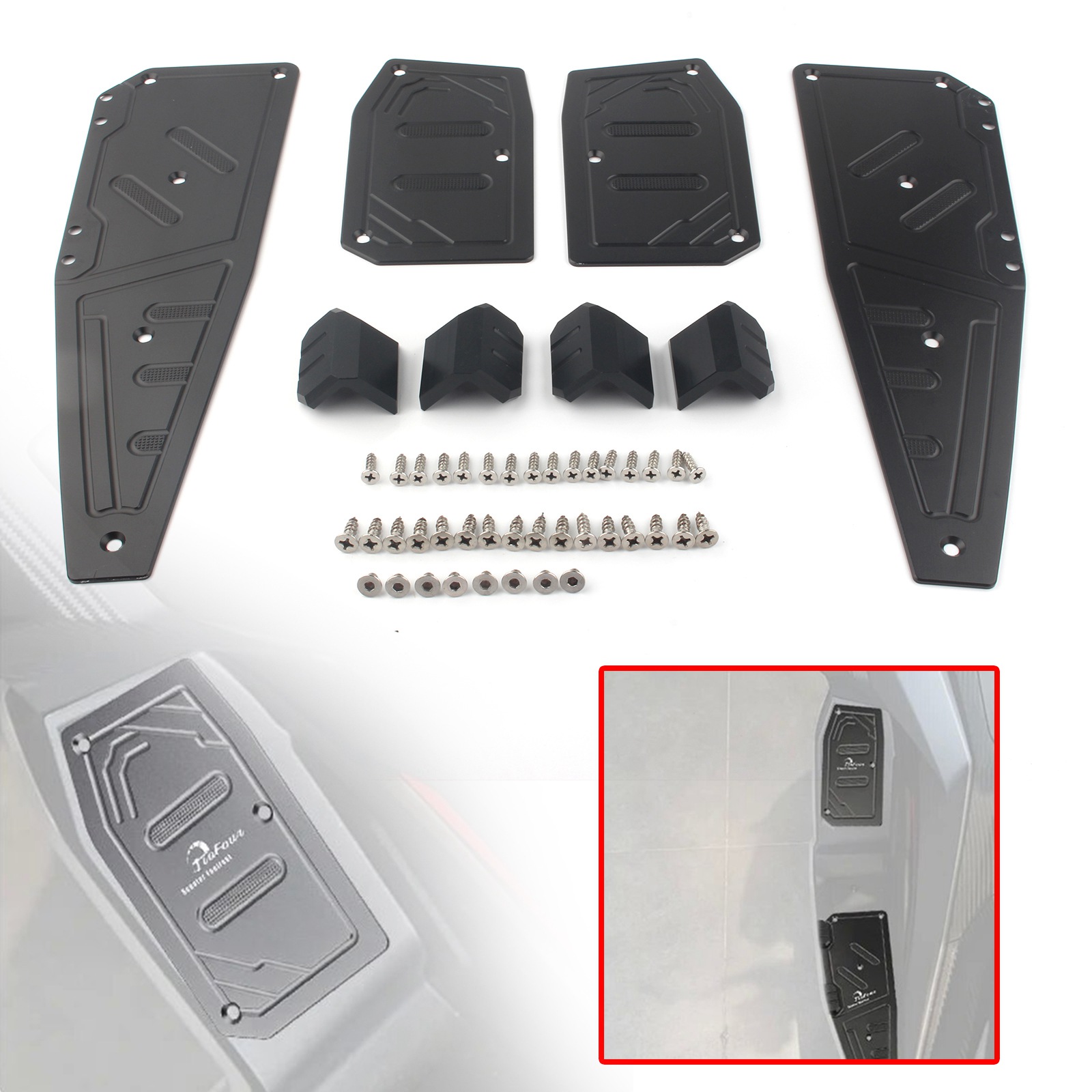 ぽむ、2箱 Footboard Foot Rest Pad Peg Pedal Plate For Aprilia SR GT200 SR