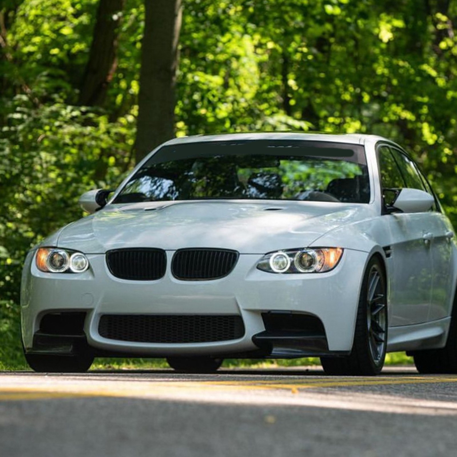 Schwarz Glänz Flaps Spoiler Ecken Splitter Für BMW E92 E93 M3