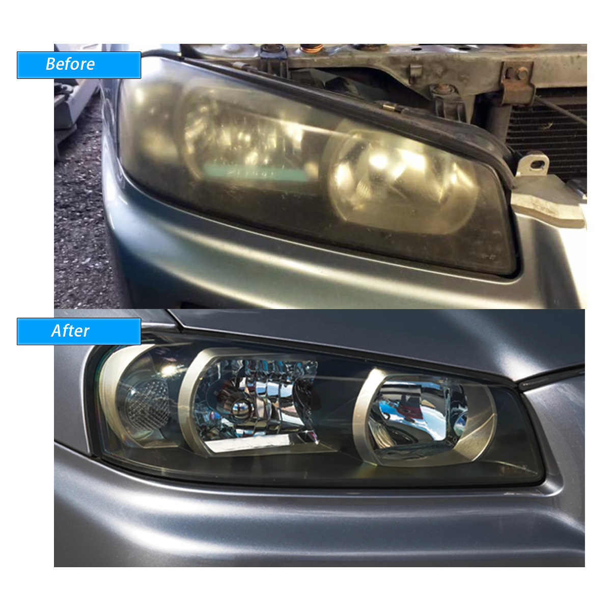Projector Headlight (LED) For Nissan Skyline R34 GTR GTT 1999-2003