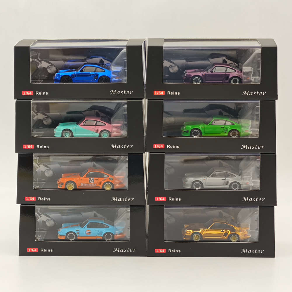 Master Porsche 930 911 Turbo Black Bird Engine Diecast Toys