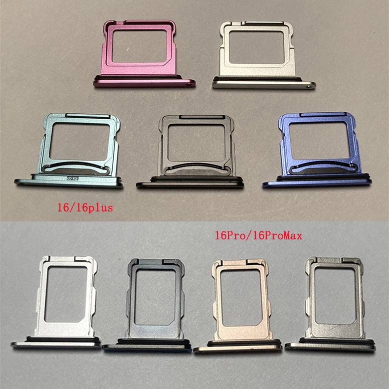 Dual/Single SIM Card Tray Card Slot Parts For iPhone 16 Pro Max