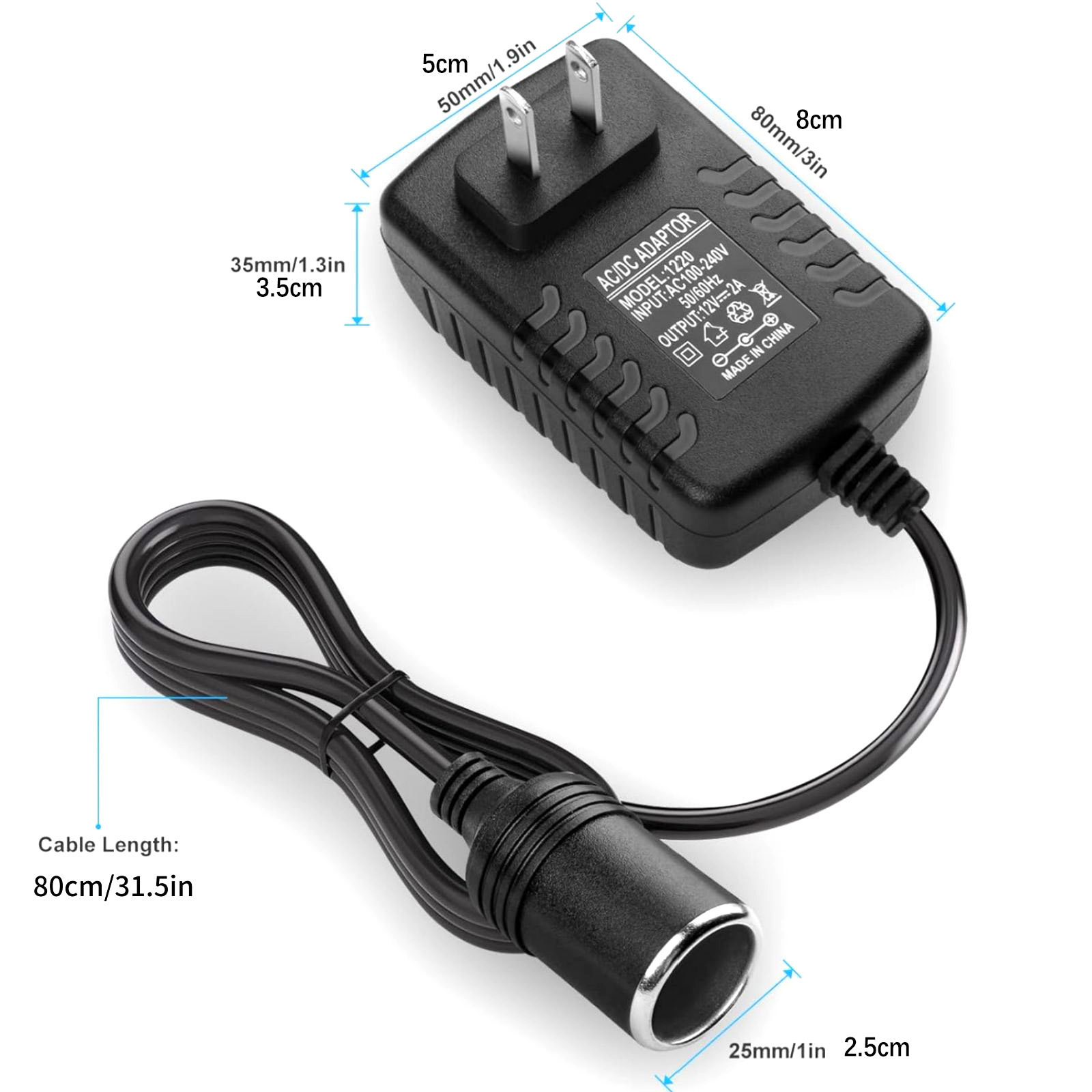 24 volt to 12 volt converter cigarette lighter 1PCS Ac To Dc Converter 2A 24W Car Cigarette Lighter Only For Rated Power