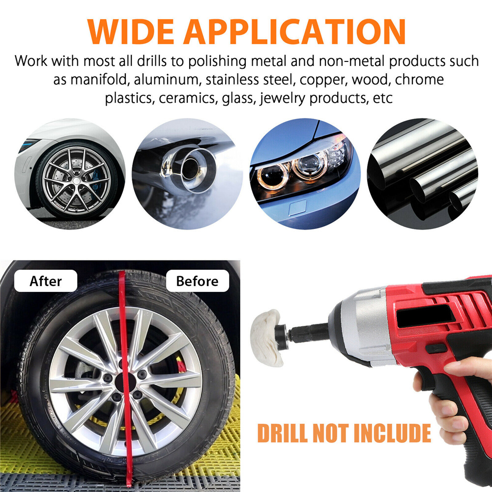 5pcs Polishing Wheel Buffing Pads Mop Wheel Buffer Pad Drill Kit For Car Polisher Shopqjc9235 I.58724863
