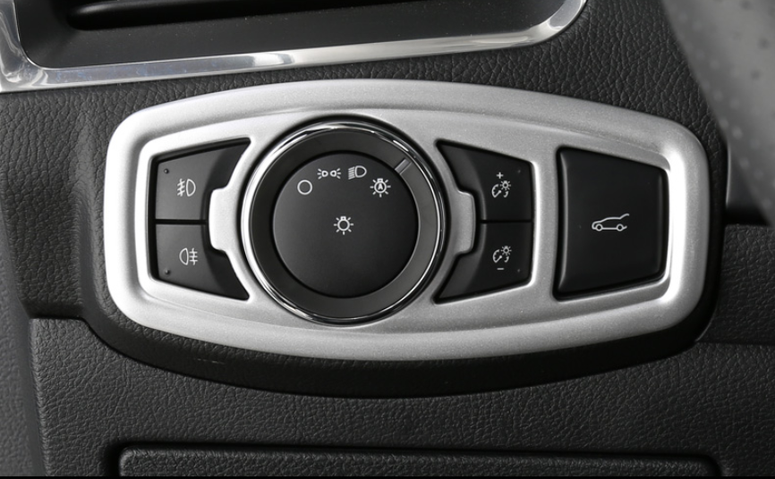 Fit For Ford Edge 20152020 ABS silver headlight switch control frame