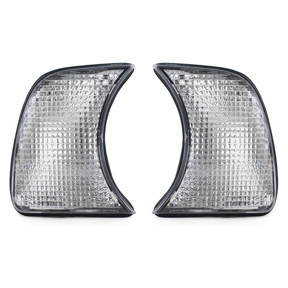 Pair Front Corner Turn Signal light Lamp For BMW 5-Series E34 1989