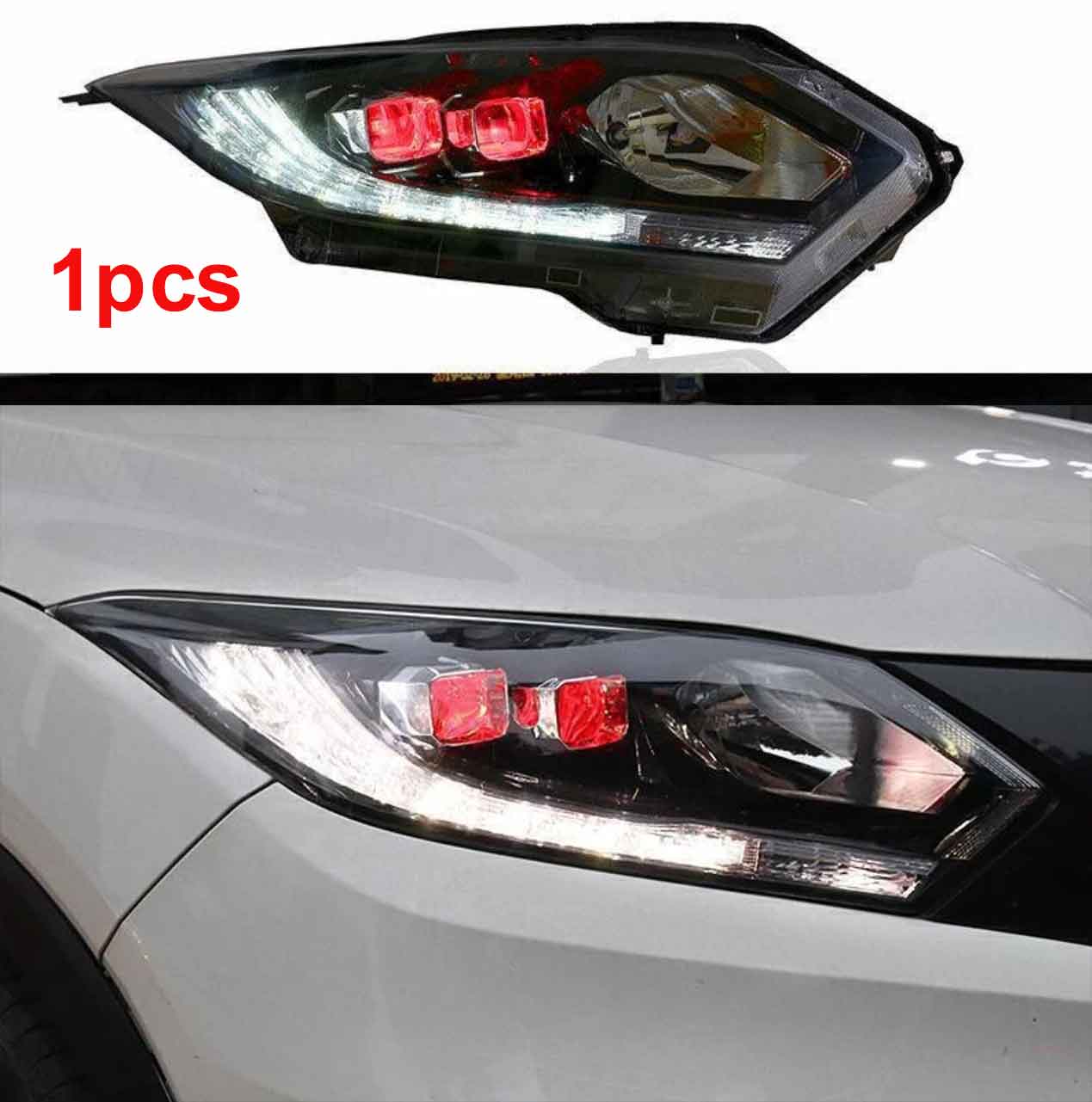 For Honda HR-V Vezel 16-17 18 Led Headlight Lamp Assembly DRL