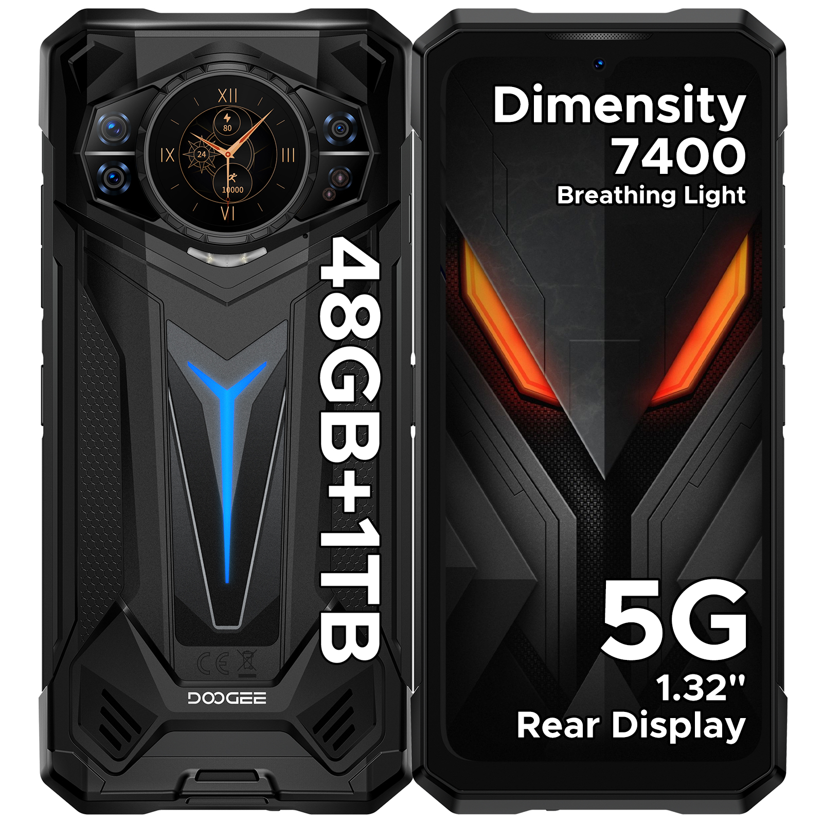 DOOGEE S200 Ultra 5G Rugged Smartphone Unlocked Cell Phone 48GB+