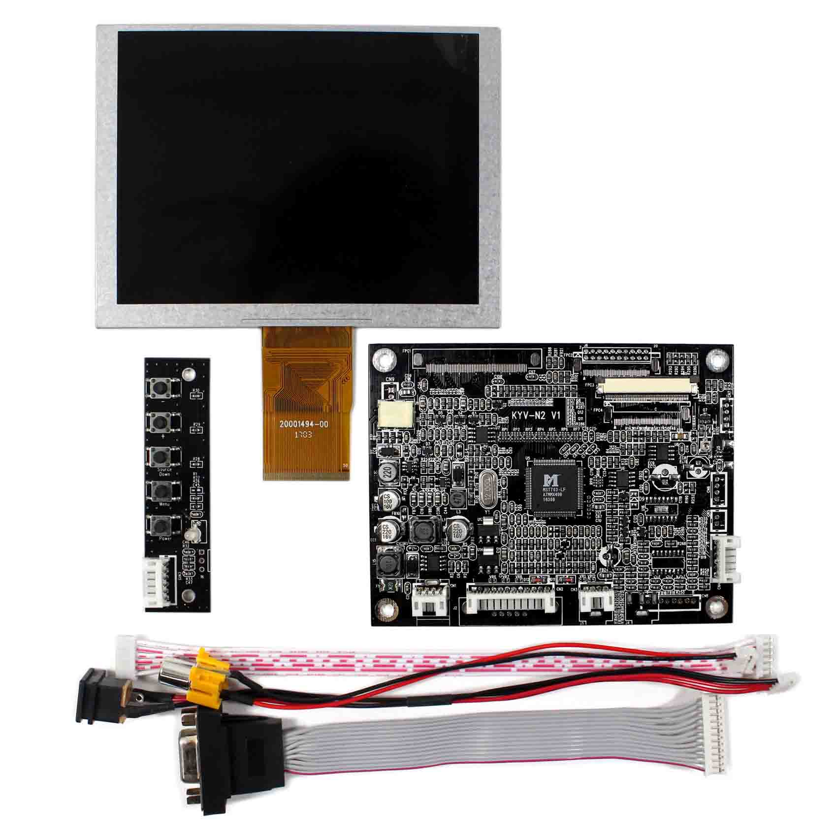 VGA AV Controller Board 5/" ZJ050NA-08C Replcace AT050TN22 V1 640x480 LCD Screen