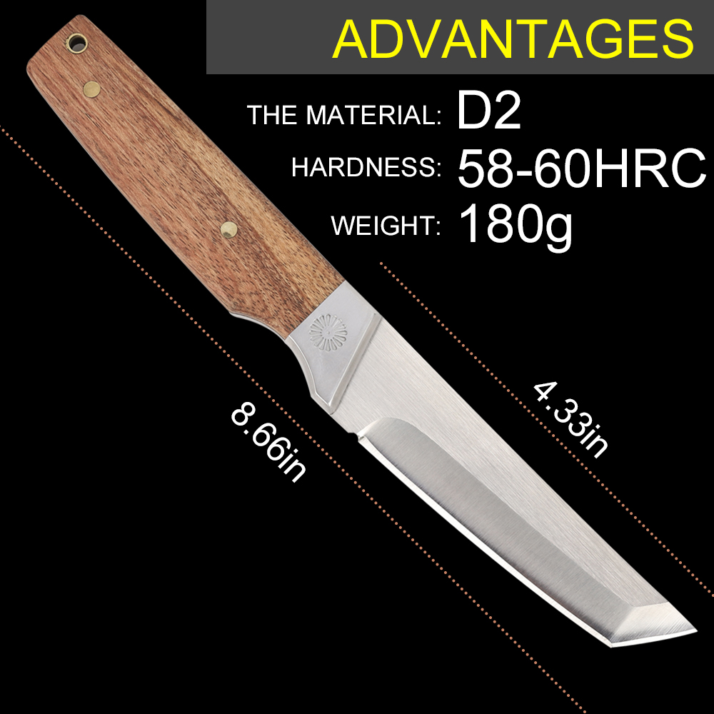 D2 Blade Samurai Knife Japanese Samurai Ninja Knife From Japan Survival Hiking Ebay