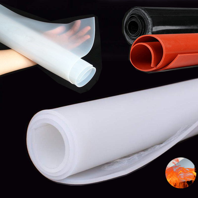 Red Black White High Temp Soft Silicone Rubber Sheet Mat Gasket 1mm 2/3