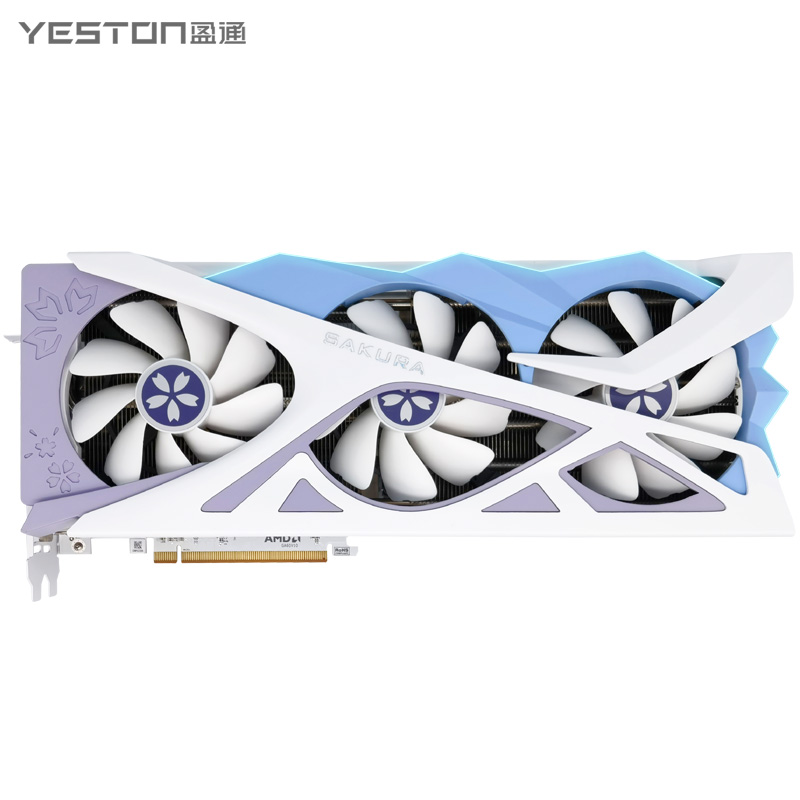 YESTON AMD RX 7800 XT 16GB SAKURA 2124-2430MHz Overclocking PCI-E