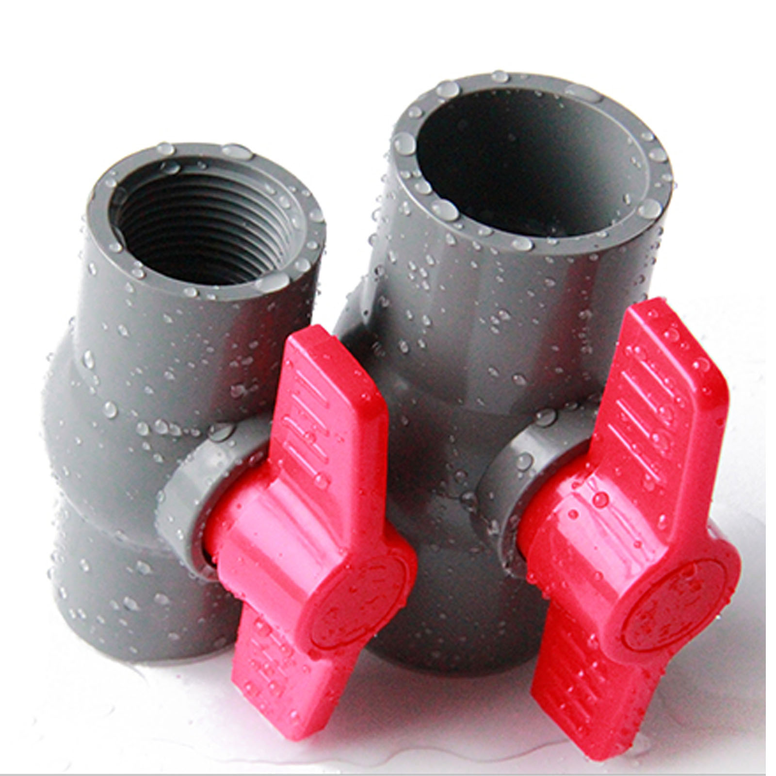 Pvc Gray Ball Valve Female Threaded Water Pipe Connector 20mm 25mm 50mm 90mm Dia Ebay 4333