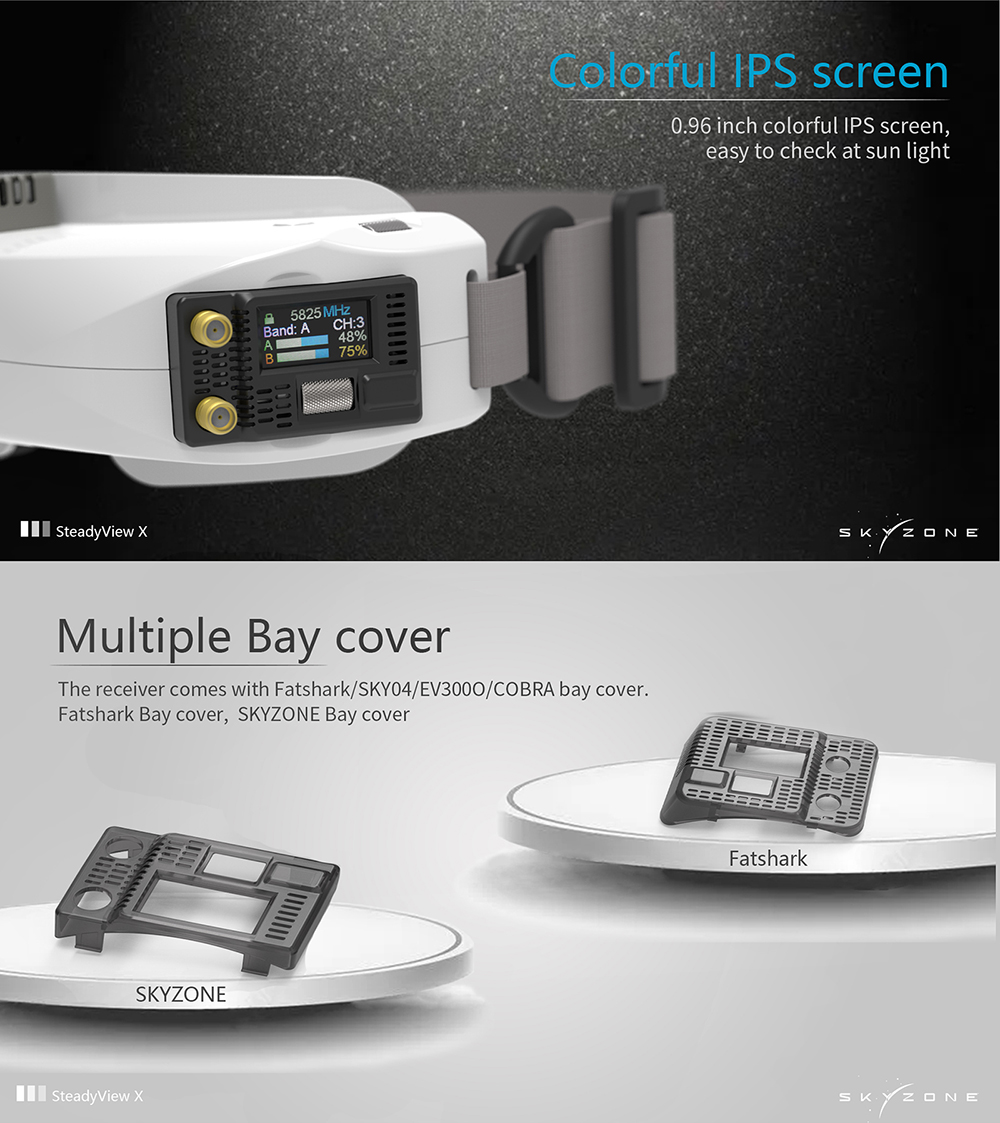 【美品】SKYZONE SteadyView X 受信モジュール SKYZONE SteadyView X 48 channel receiver for SKY04/COBRA