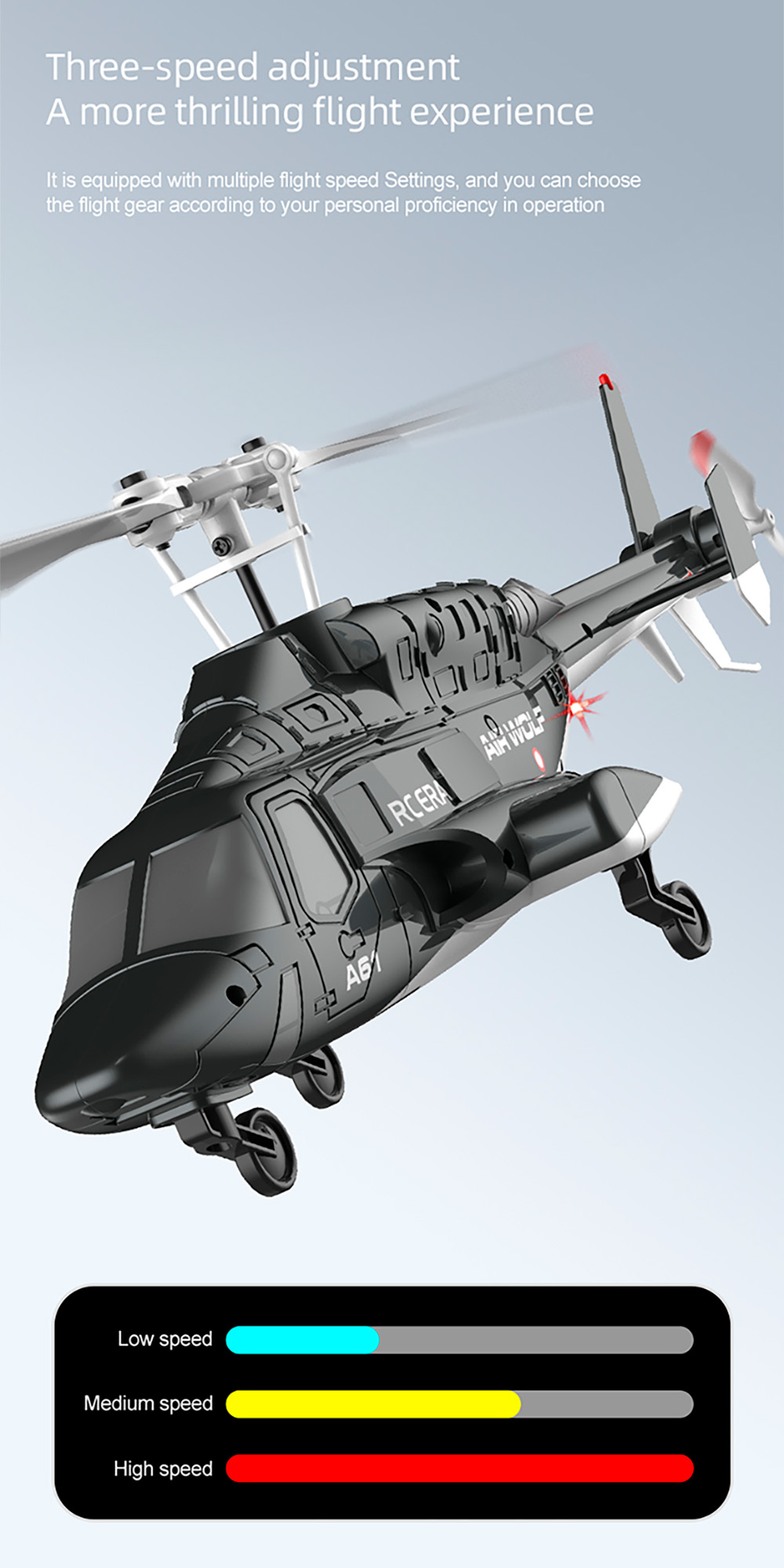 RC ERA A61 Airwolf Helicopter 4CH Optical Flow Positioning 6-axis