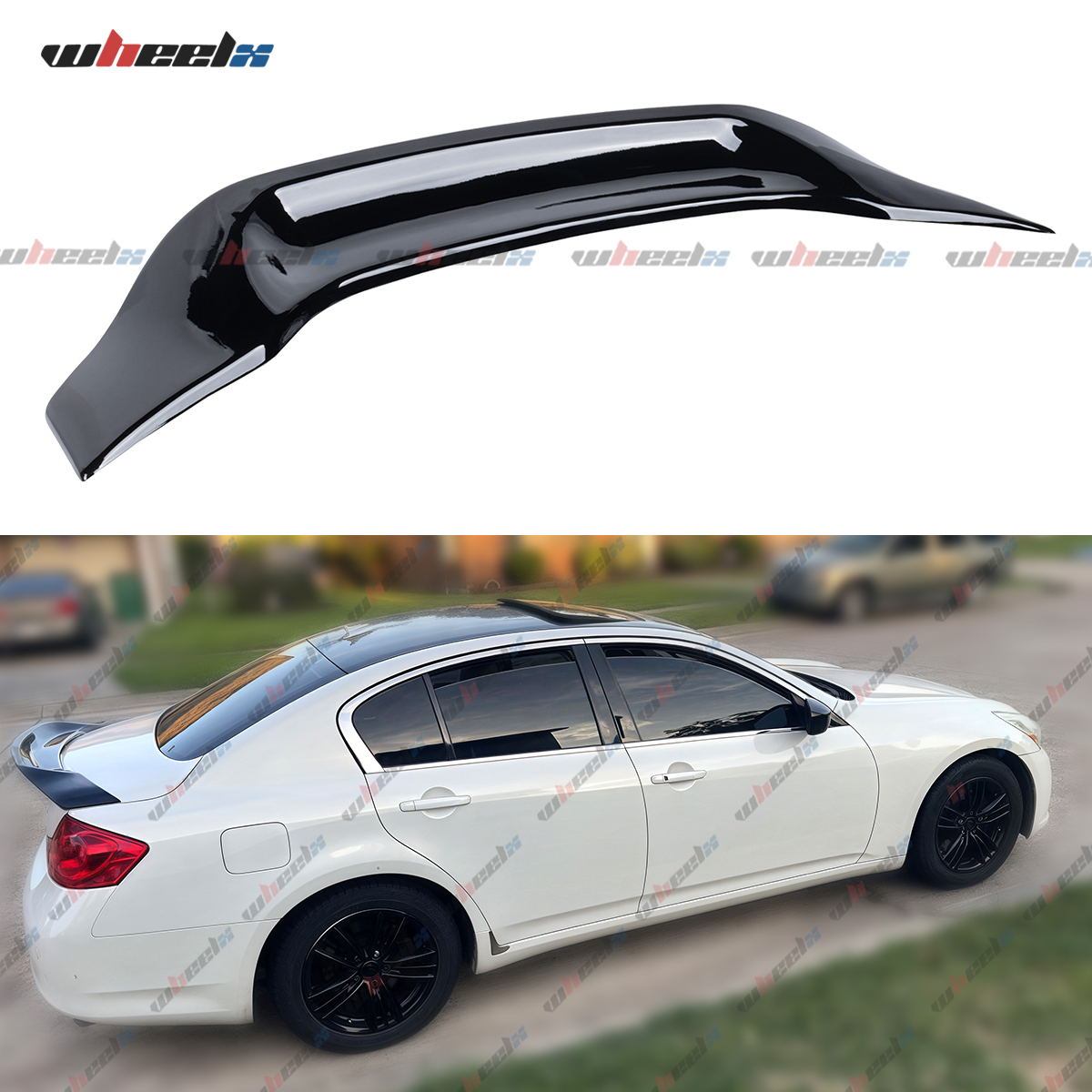 Gloss Black Highkick Duckbill Trunk Spoiler For 09-13 Infiniti G37