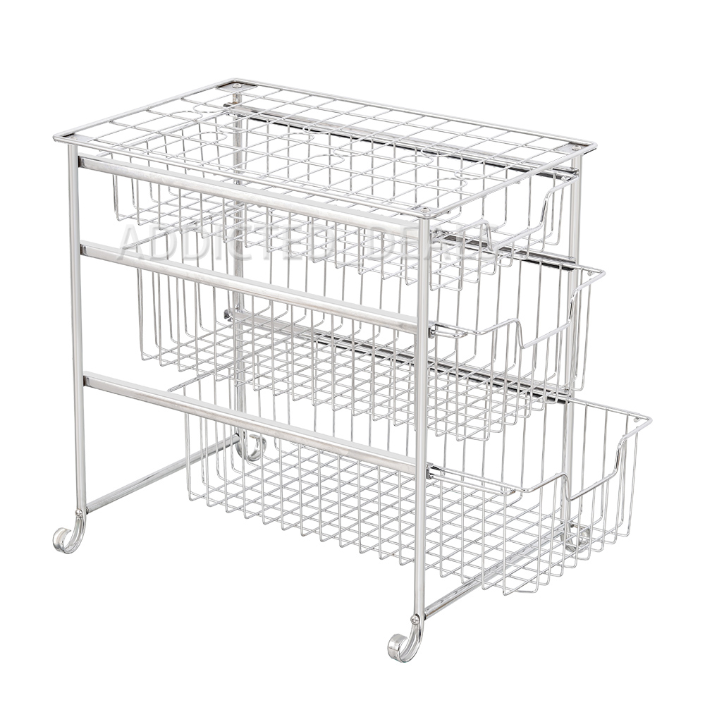Under Sink Organizer Stackable Sliding Basket Drawers Organizer