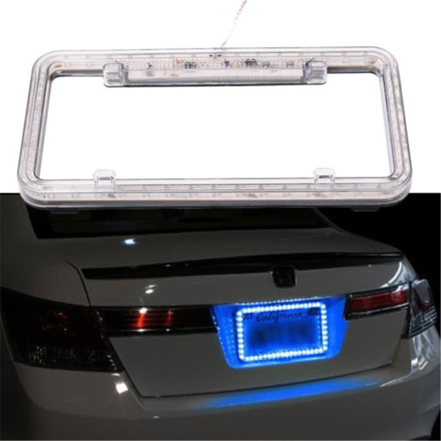 12V Red 54 LED Lighting Acrylic Plastic Car Front Rear License Plate