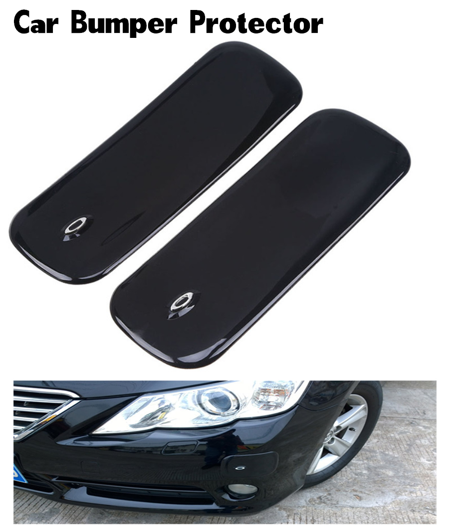 4x Universal Bumper Protector Guard Pad Kit Car Front Back Wall Rear Thick BLACK