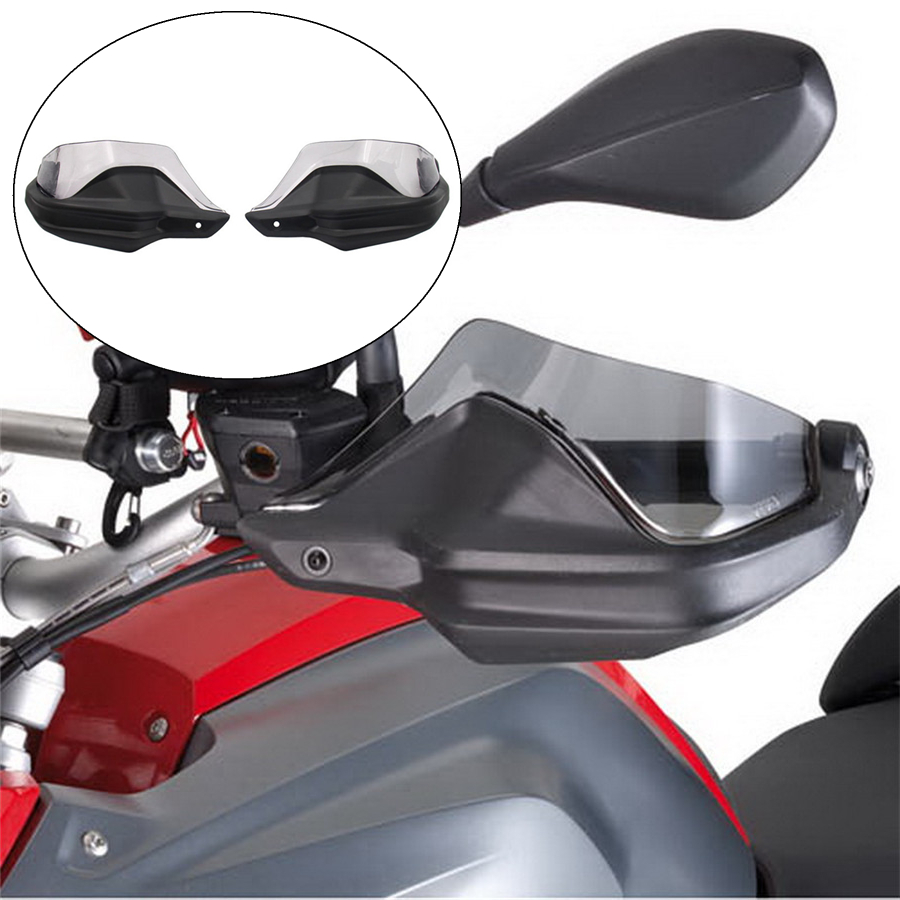 Motorcycle Handguard Handlebar Grip Protector Gray+Black for BMW
