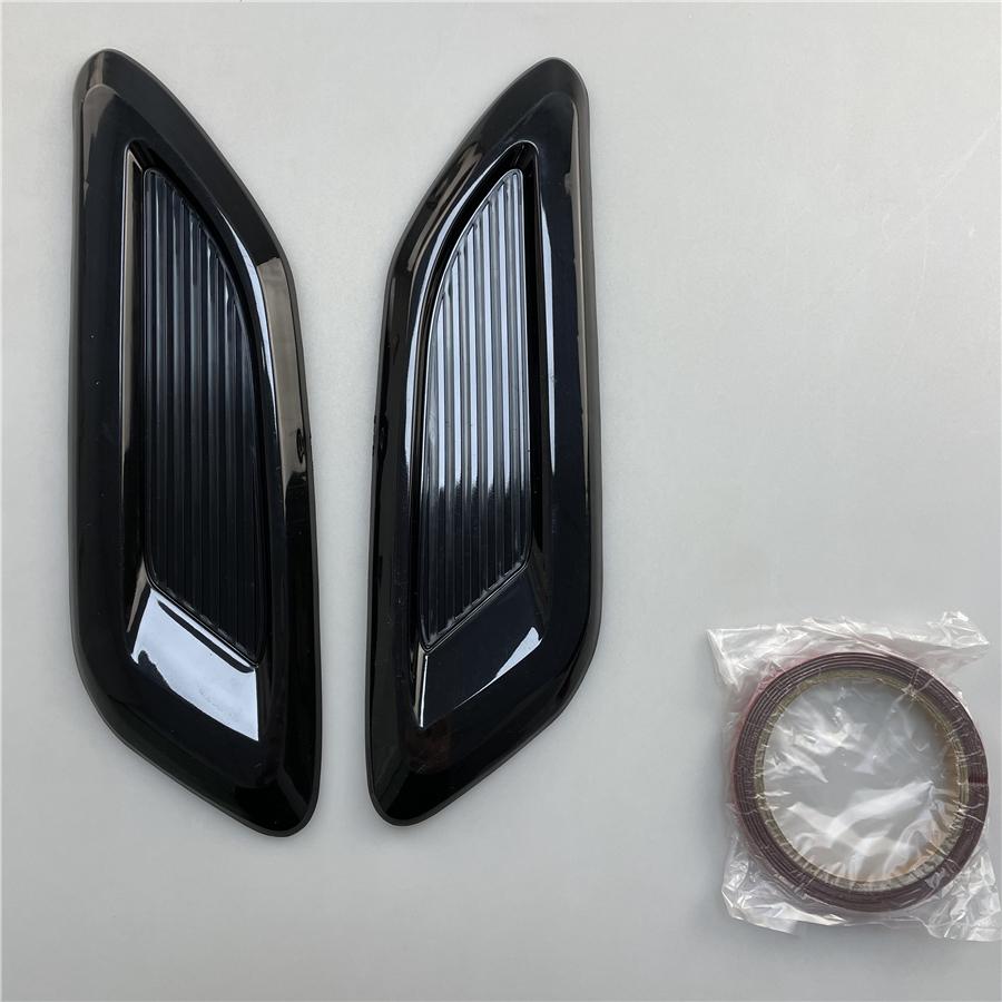 Universal Black Air Flow Hood Scoop Vent Decorative Cover ABS Plastic 18.9 Inch