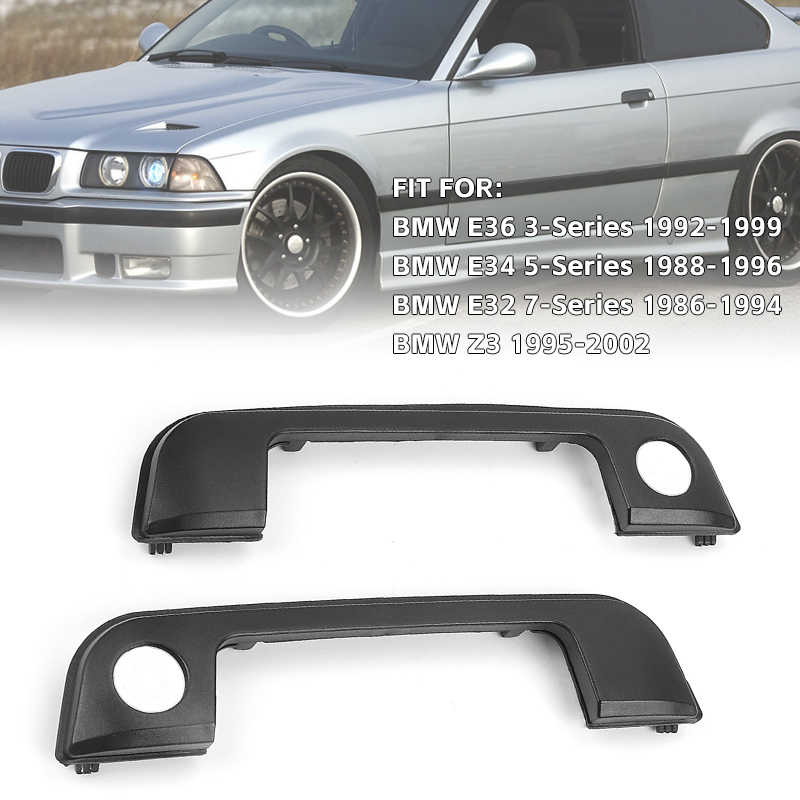 LH & RH Front Exterior Door Handle Trim Cover w/ Seal for BMW E36