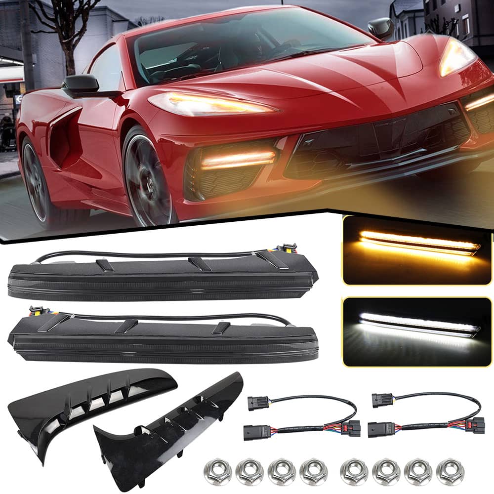 BILLFARO LED Grill Bezel & Light Bars DRL For Corvette C8 Z51