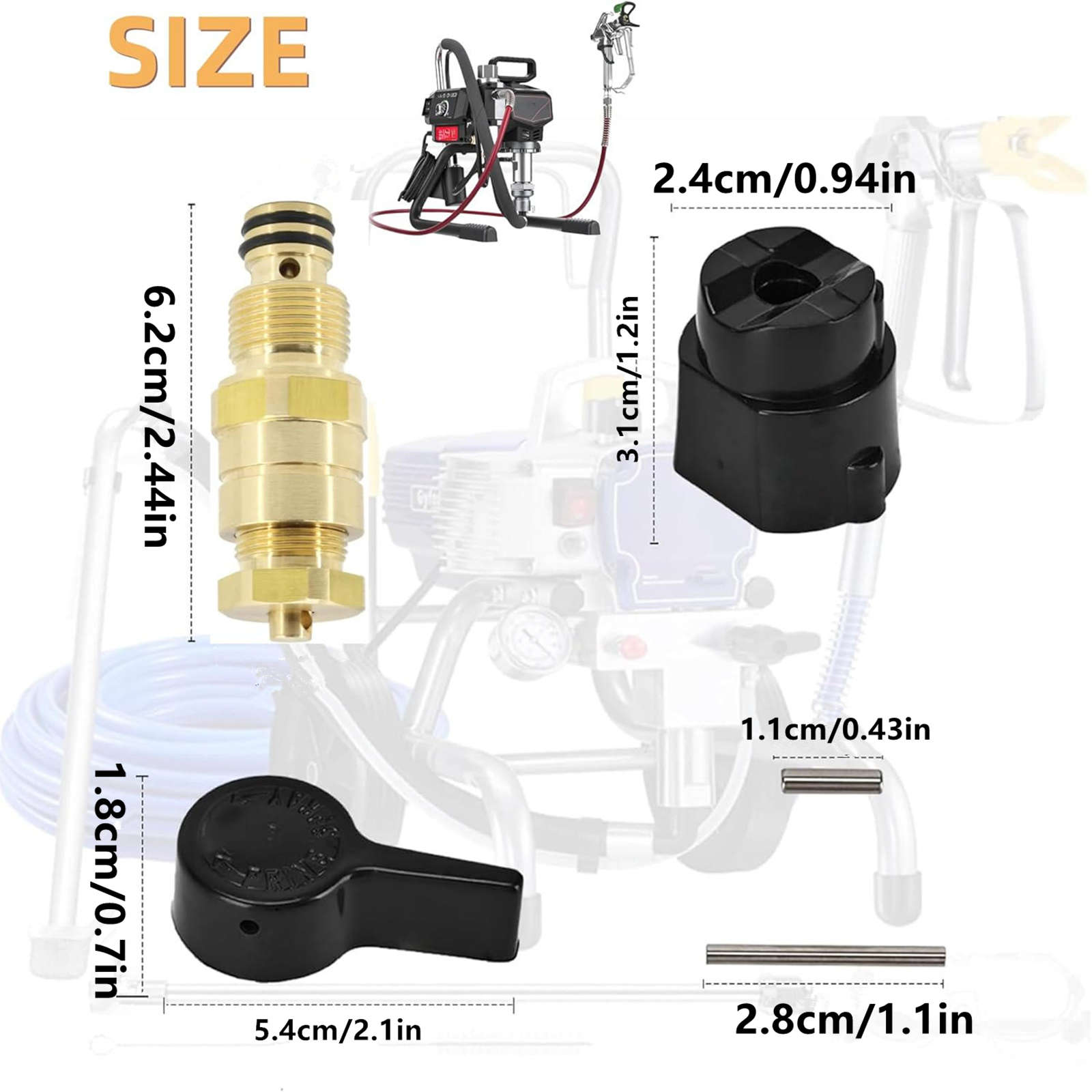 Valvola Di Scarico Airless 700258 Per Spruzzatori Titan: Ricambio Aftermarket Per 440, 540, 640, 660, 740, SprayTech EPX