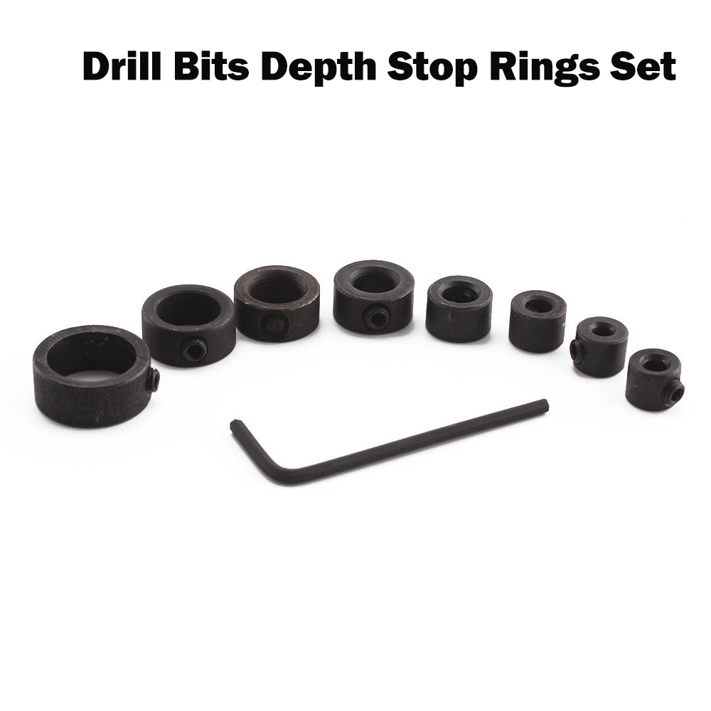12x Drill Bits Depth Stop Ring Positioner Collars Locator Tool High Quality New