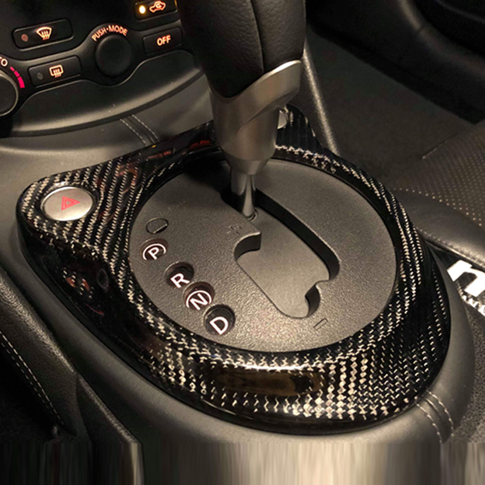 Real Carbon Fiber Gear Shifter Surround Cover For Nissan 370Z Z34