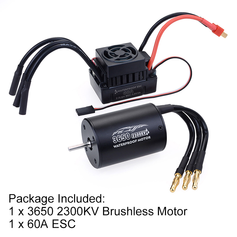 3650 2300//3100//3900 KV Brushless Sensorless Waterproof Motor  For RC Car 1//8