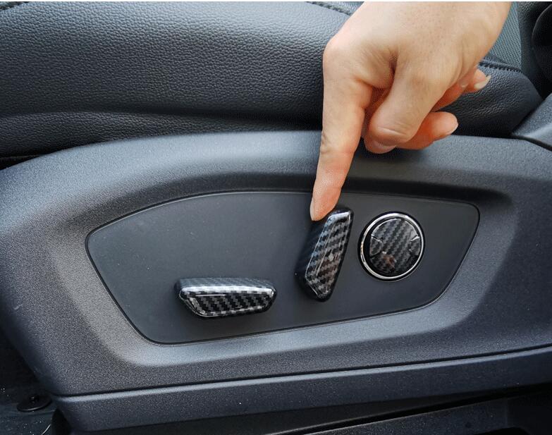 Carbon Fiber Seat Adjust Handle Button Cover Trim For Ford Explorer