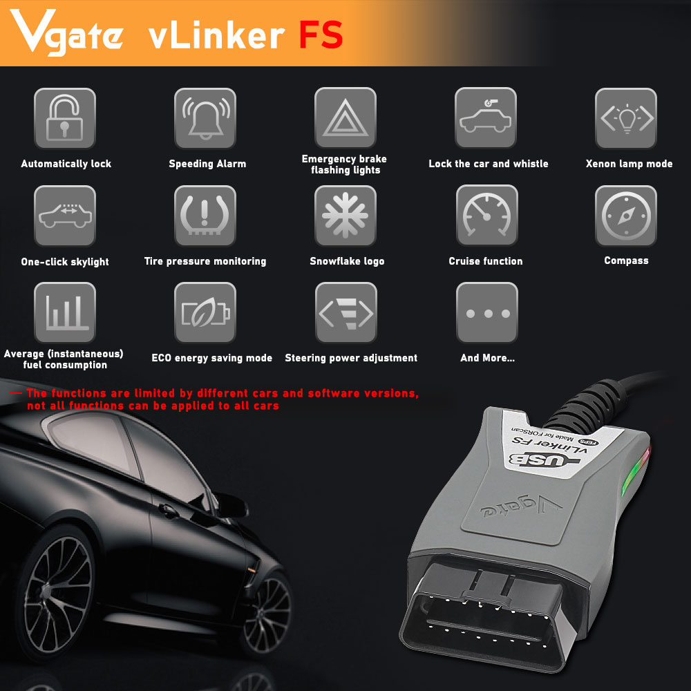 Vgate vLinker FS ELM327 For FORScan Diagnostic Scanner