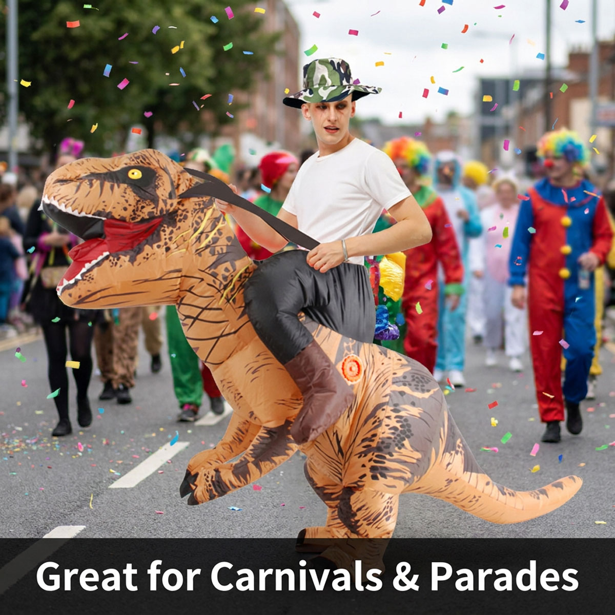T-Rex inflatable costume product view 11