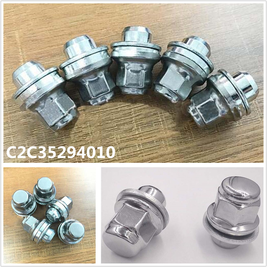 Professional 5 Pcs Wheel Lug Nuts C2C35294010 For Jaguar XType Spyte XF XJ XJR 8264235358028