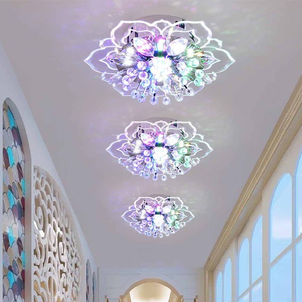 20cm Modern Crystal Led Ceiling Light Fixture Hallway Pendant Lamp