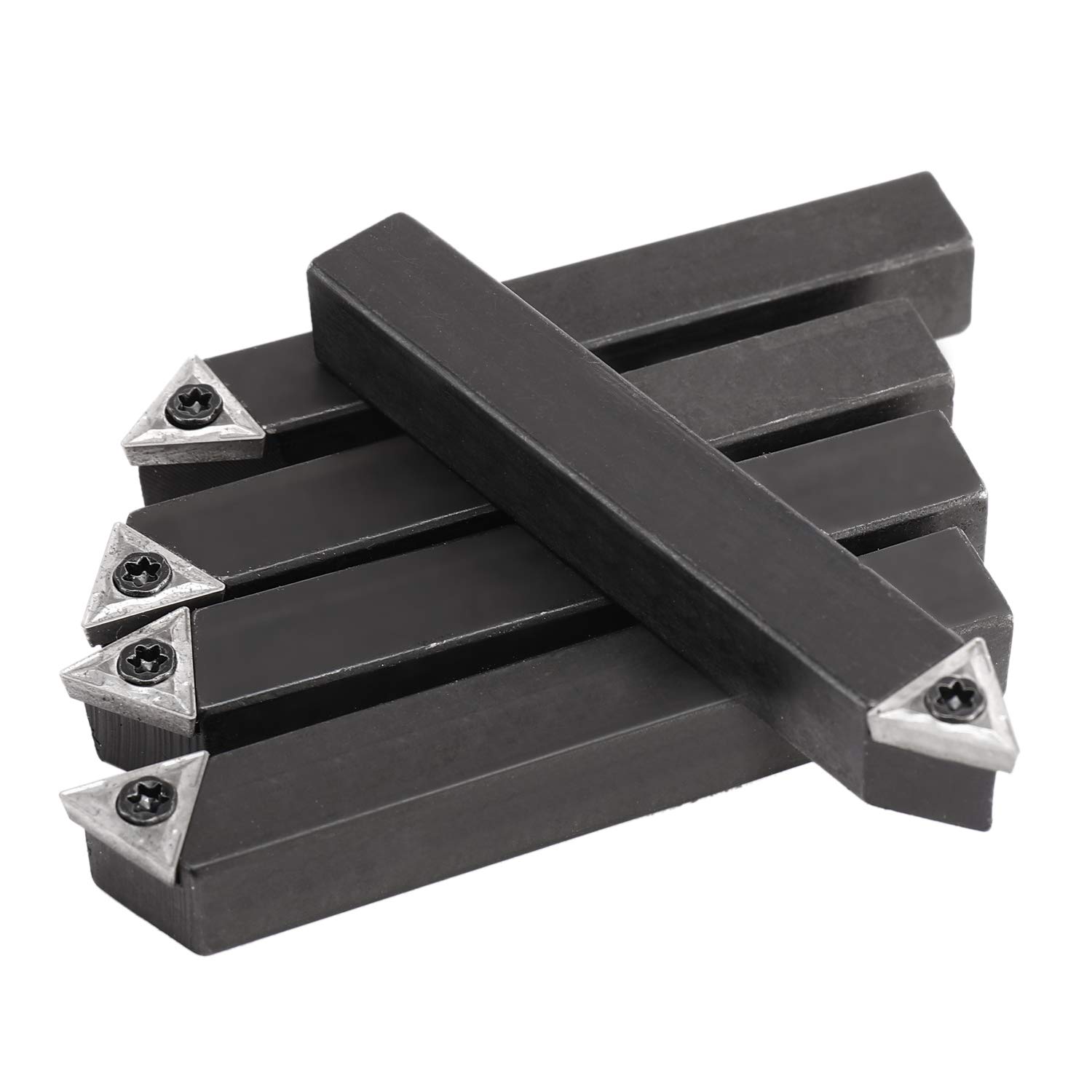 Toolly 5-Piece 3/8" Mini Lathe Carbide Insert Set - TCMT110204 Inserts For Turning, Facing, Boring - View #4