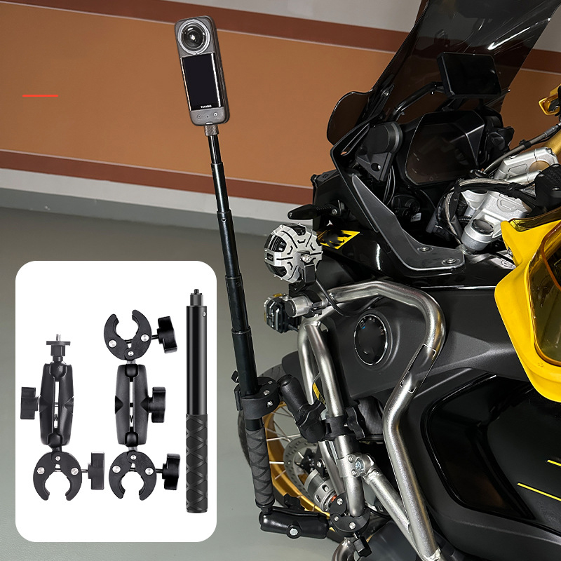 Motorcycle Selfie Stick+Mount for Insta360 One R X2 X3 X4/DJI Osmo