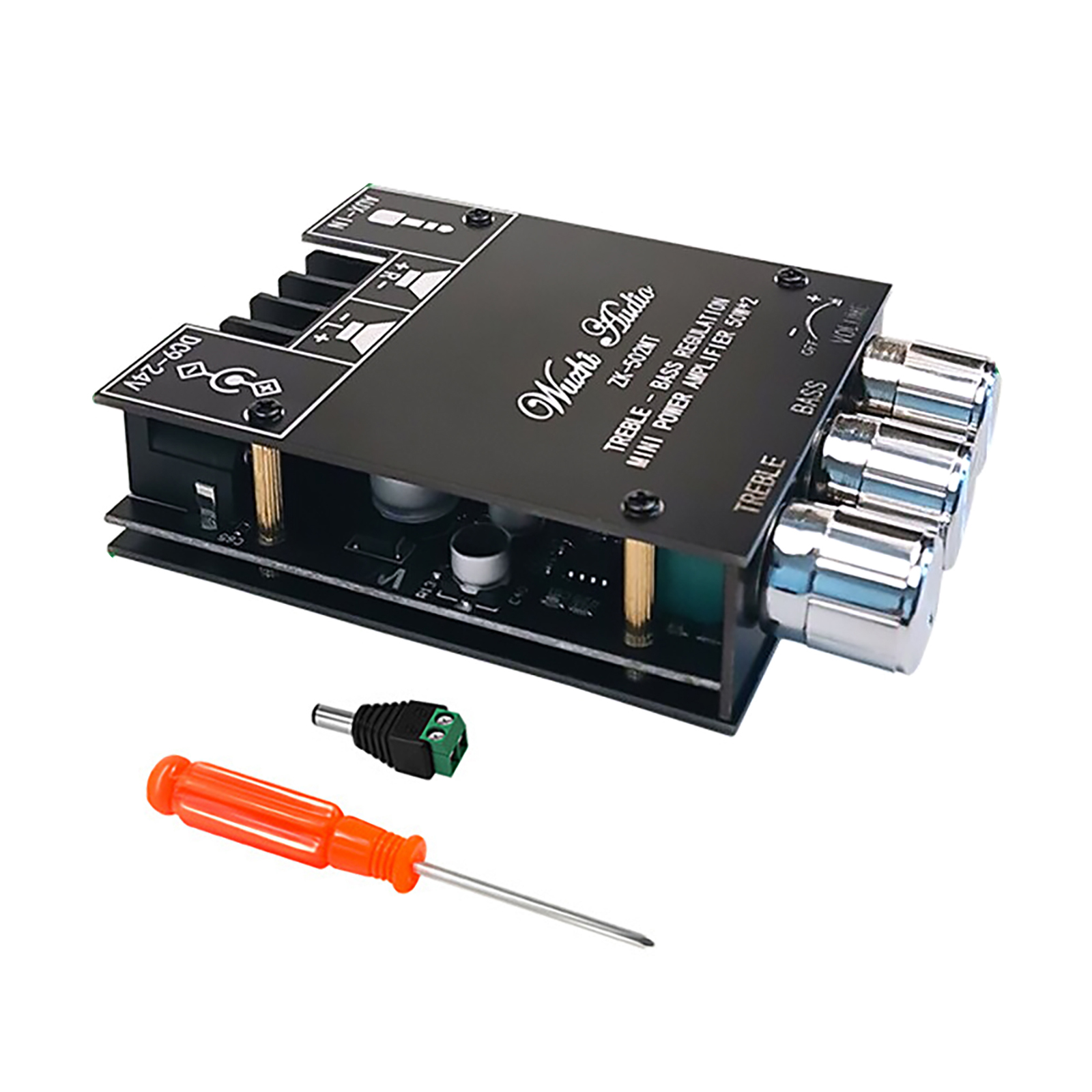 New ZK-502MT Bluetooth 5.0 AUX Subwoofer Stereo Amplifier Board