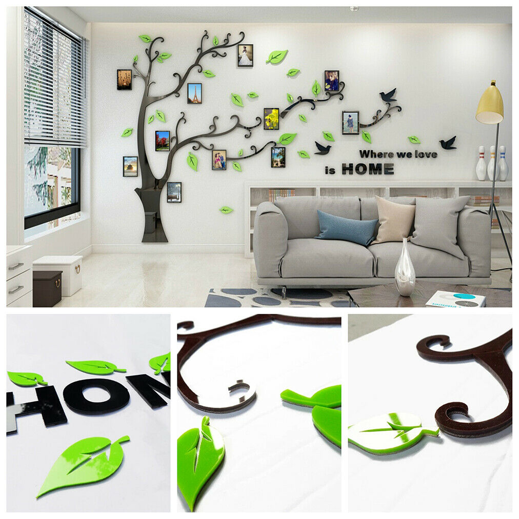 3D Tree Decal Vinyl Decor Art Home Living Room Wall Sticker Photo Frame Mural