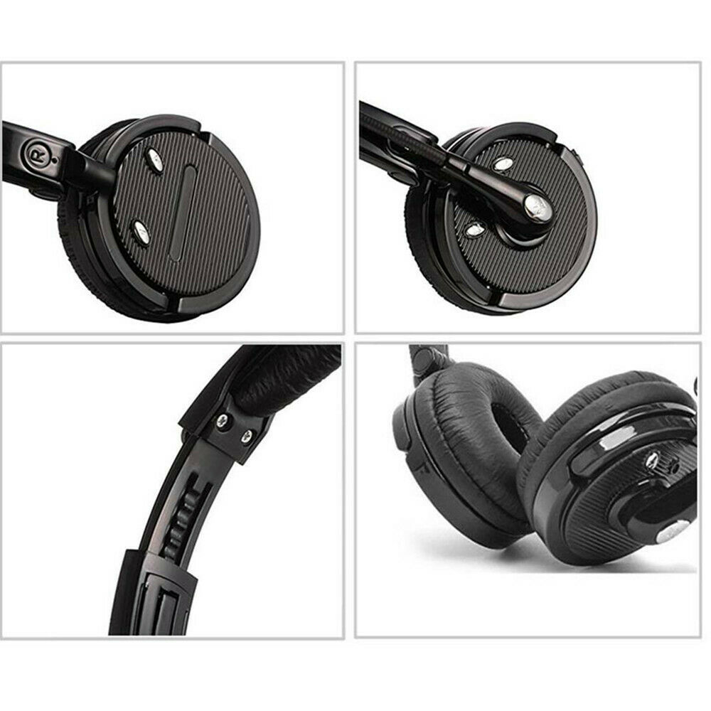 Noise Cancelling Headphone Wireless Bluetooth Headset With Boom Mic for