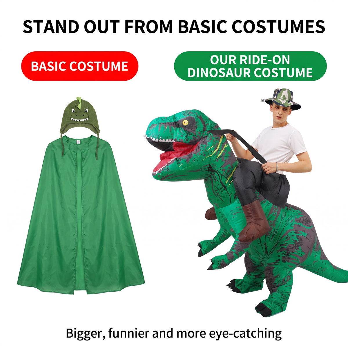 T-Rex inflatable costume product view 18