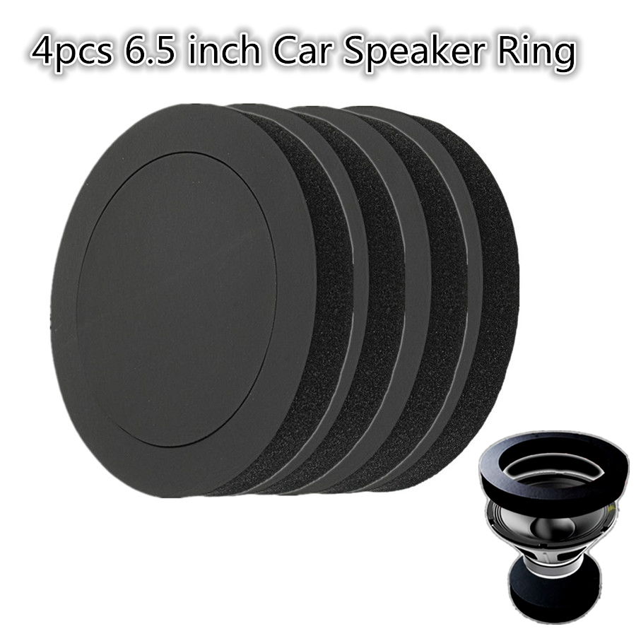 4x 6.5" Car Speaker Bass Foam Pad Door Sound Trim Noise Insulation Self