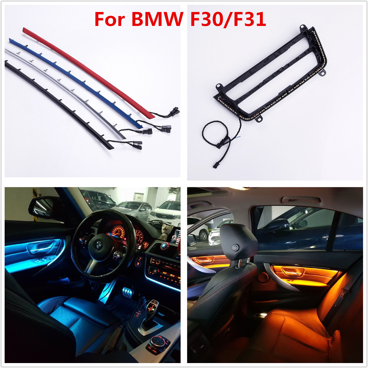 Details About For Bmw F30 F31 Interior Door Panel Central Control Decor Atmosphere Light Strip