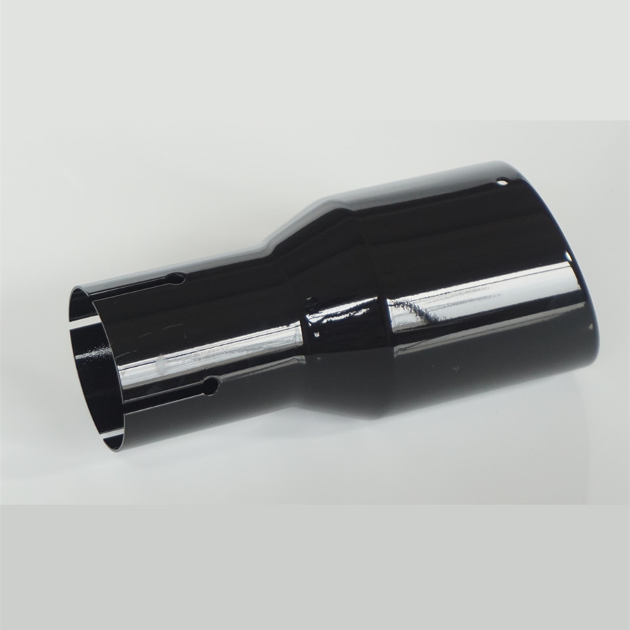 Universal Stainless Steel Exhaust Tip Round 2.5"Inelt 3.5" Outlet Black