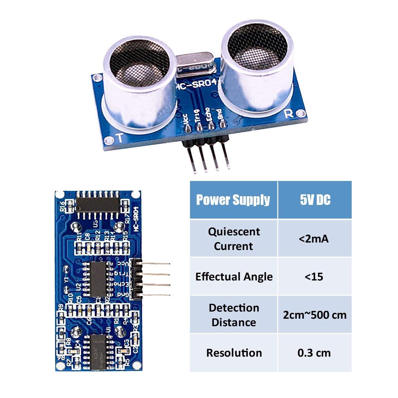 5PCS HC-SR04 Ultraschall Modul Entfernung Messung Messgerät Sensor für Arduino