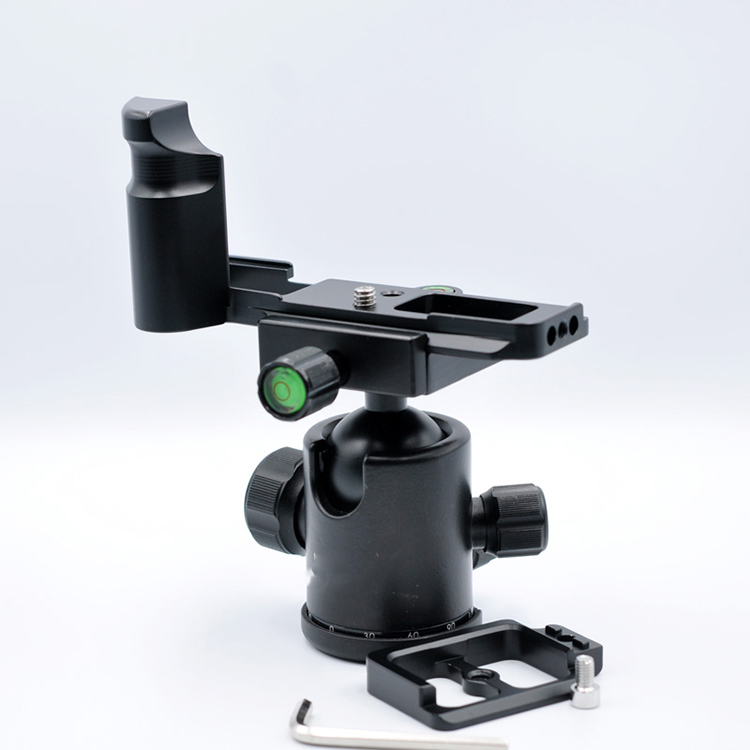 For Olympus PEN-F Camera Handle Grip Black/ Silver Metal Quick