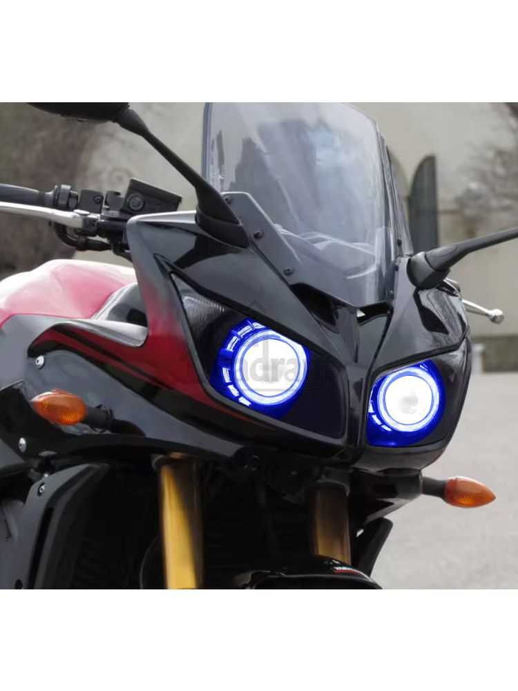 Yamaha FZ1 FZ-1S Fazer Fully Assembly Headlight Blue Angel Eyes