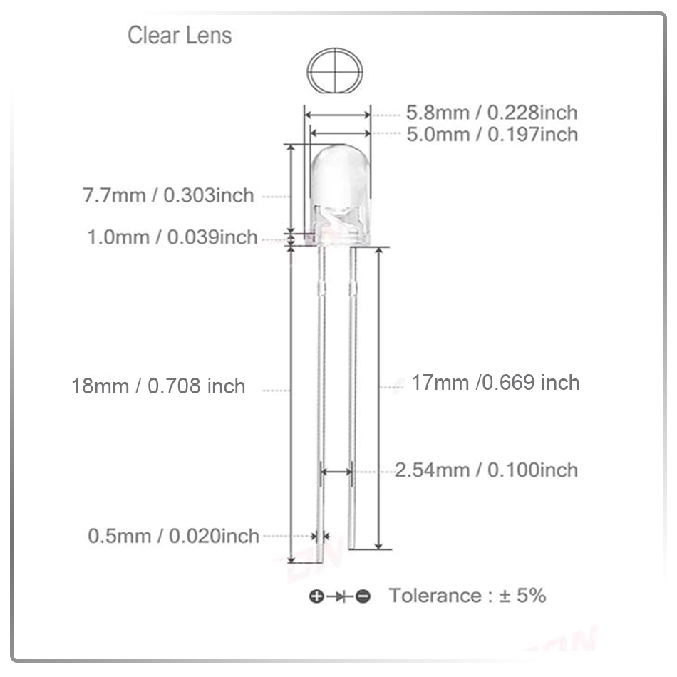 5mm 380nm Round LED light-emitting diode 380-385nm Ultra