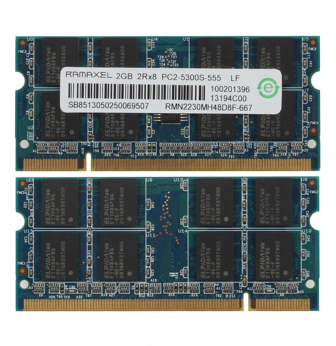 Ramaxel 4GB 2X 2GB 2 GB DDR2 667Mhz 2RX8 PC2-5300S 200pin Notebook ...